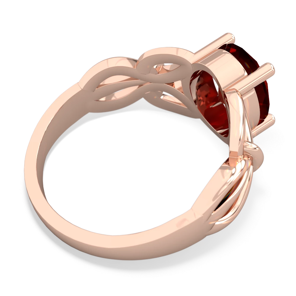 Garnet Celtic Knot Cocktail 14K Rose Gold ring R2377