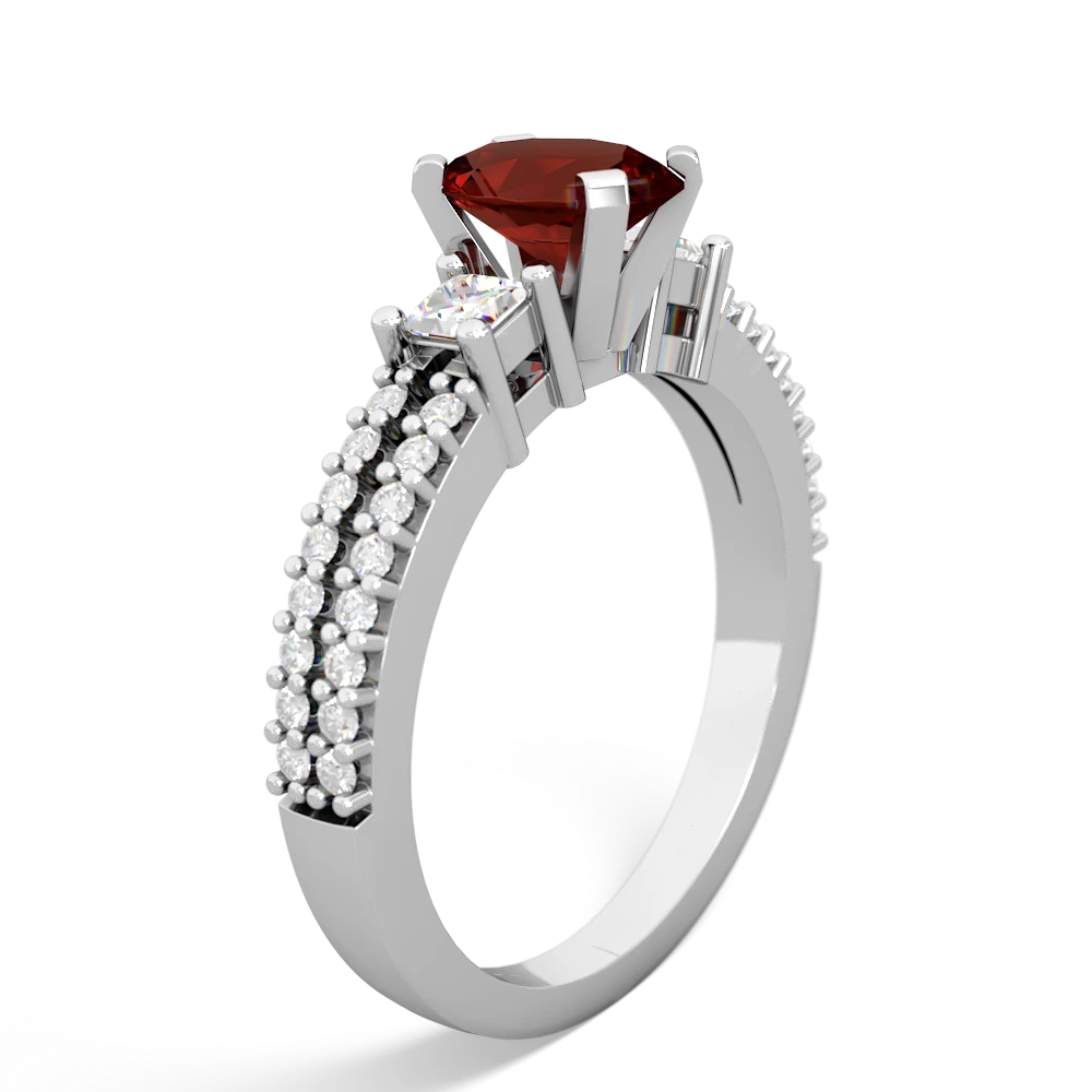 Garnet Classic 7X5mm Oval Engagement 14K White Gold ring R26437VL