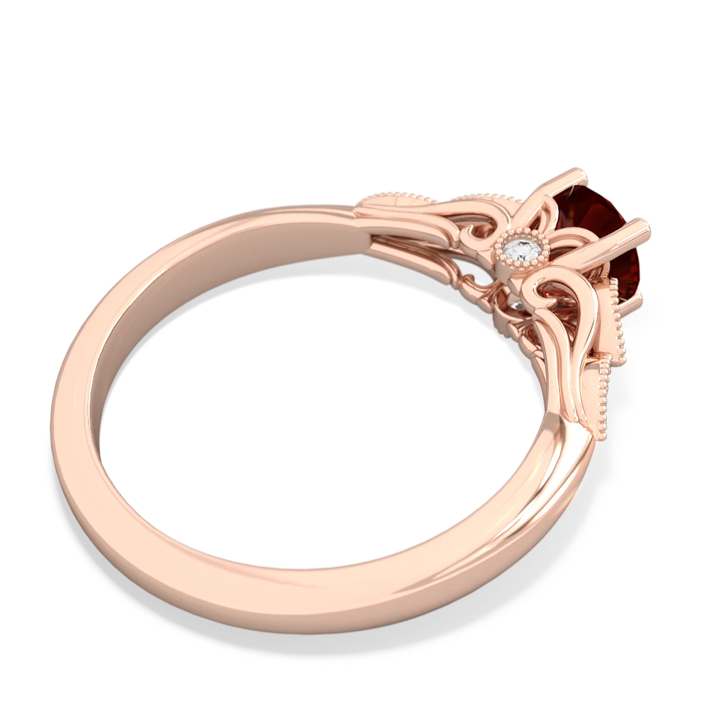 Garnet Antique Elegance 14K Rose Gold ring R3100