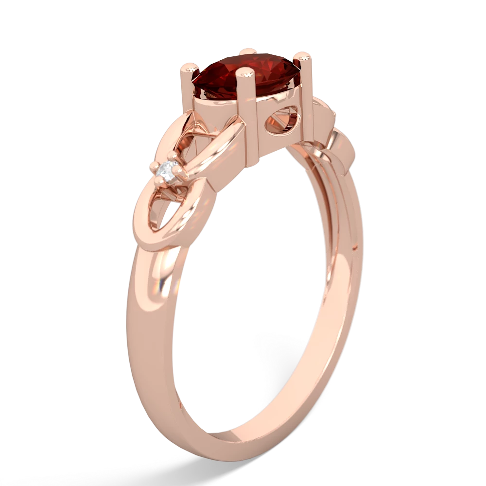 Garnet Links 14K Rose Gold ring R4032