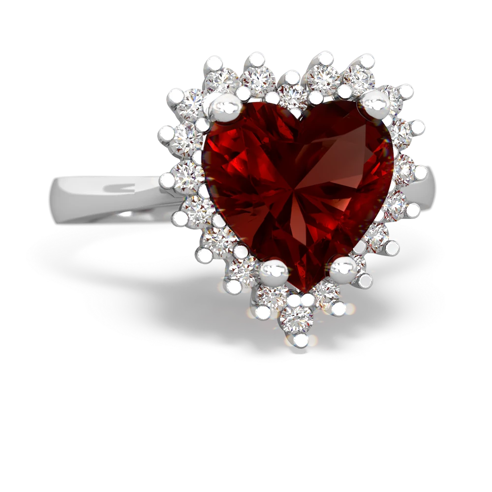 Buy Ornate Jewels Aaa Grade American Diamond Cubic Zirconia Dil Red Ruby Heart  Ring For Women Online