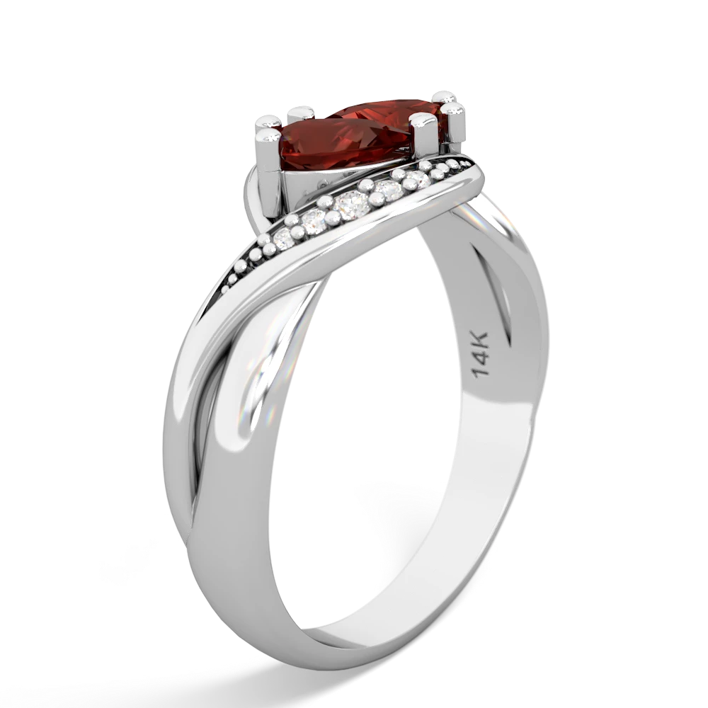 Garnet Summer Winds 14K White Gold ring R5342