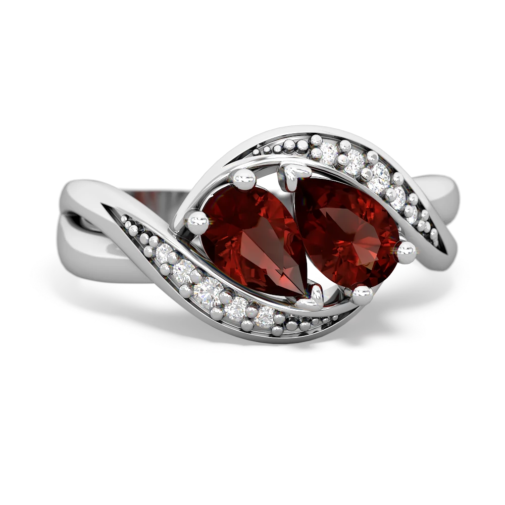 White gold on sale garnet jewelry