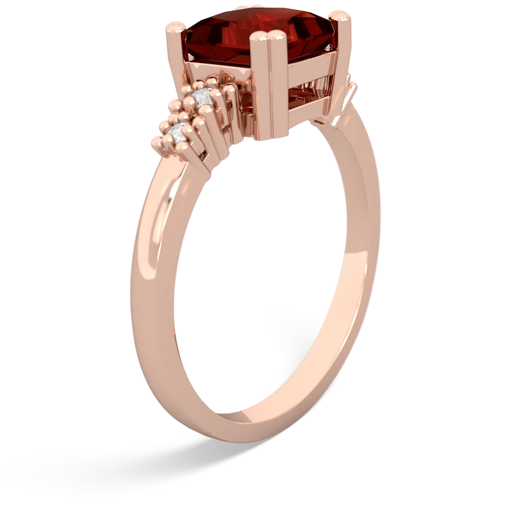 Garnet Art Deco Princess 14K Rose Gold ring R2014