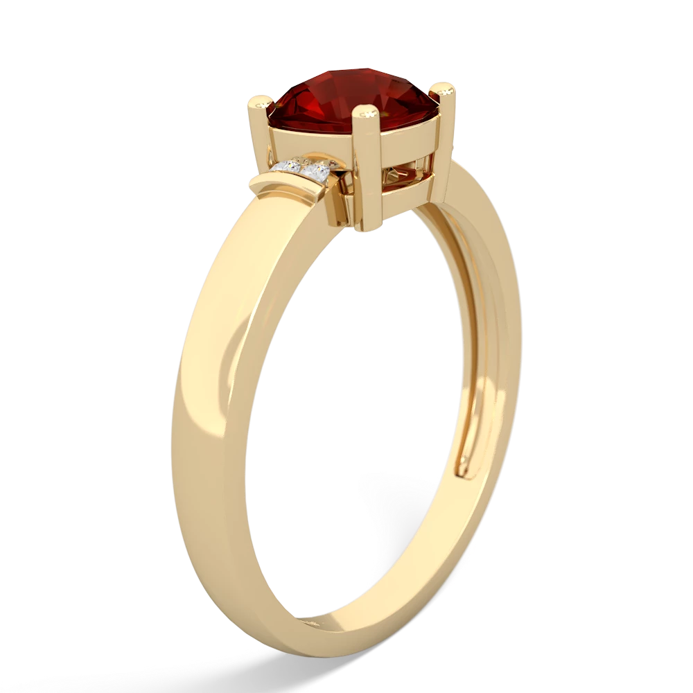 Garnet Simply Elegant Cushion 14K Yellow Gold ring R2489