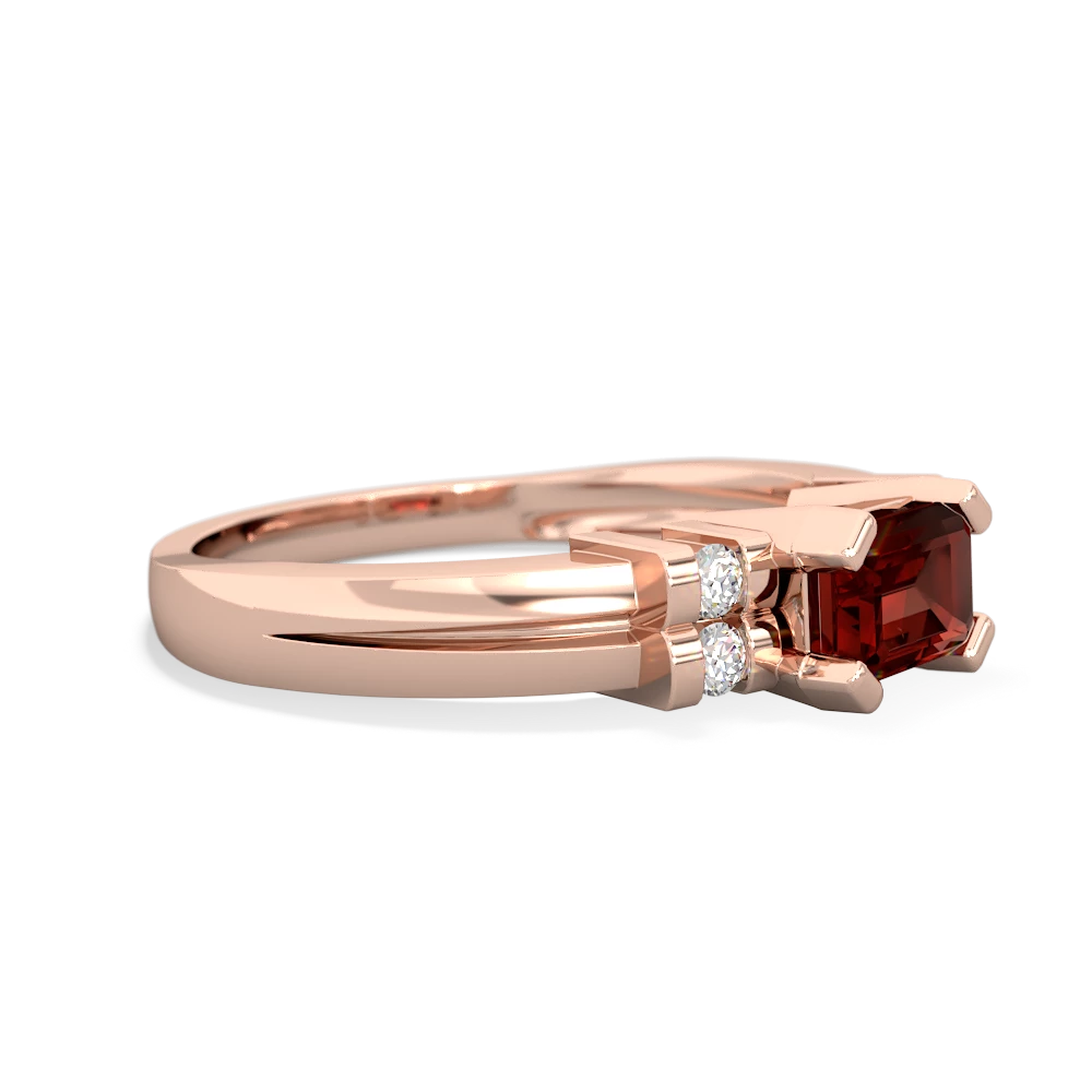 Garnet Art Deco East-West 14K Rose Gold ring R2590