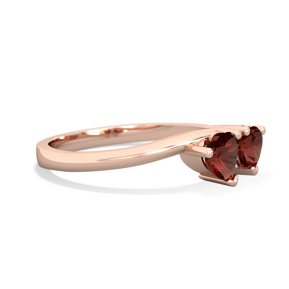 Garnet Sweethearts 14K Rose Gold ring R5260