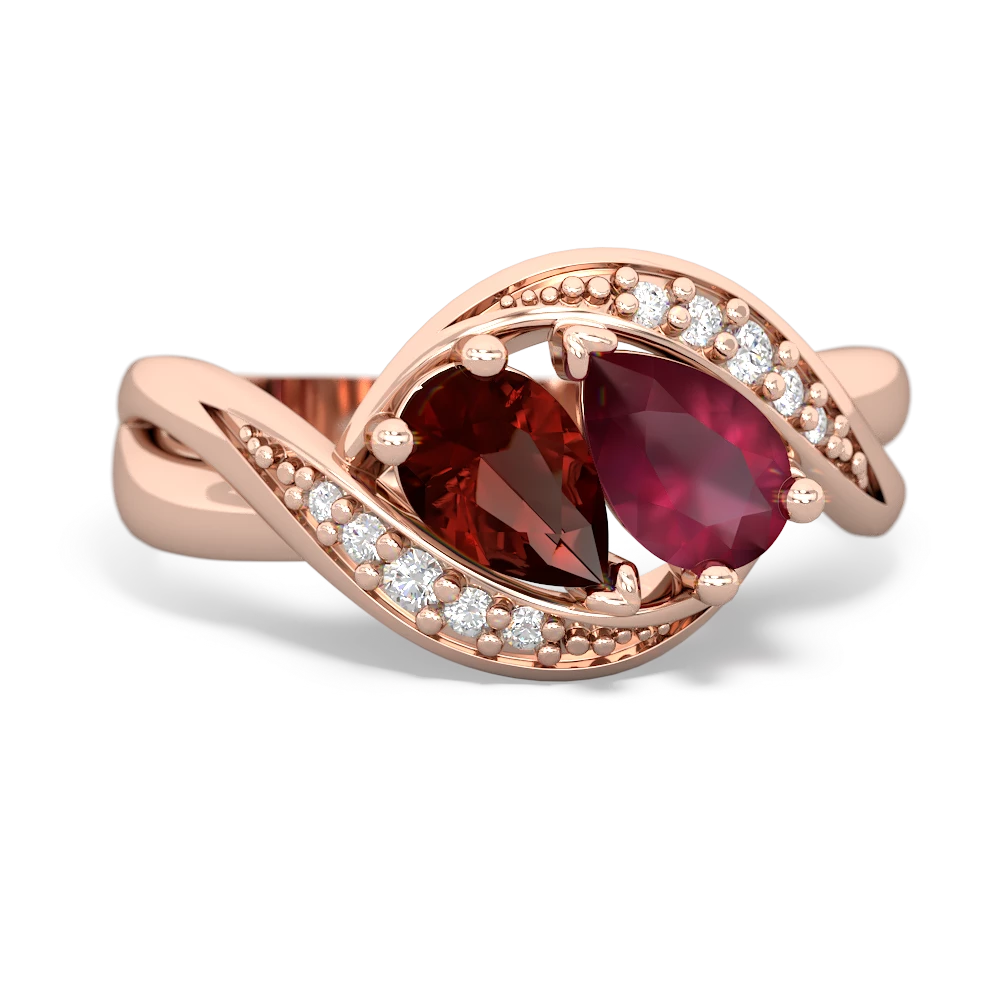 Garnet Summer Winds 14K Rose Gold ring R5342