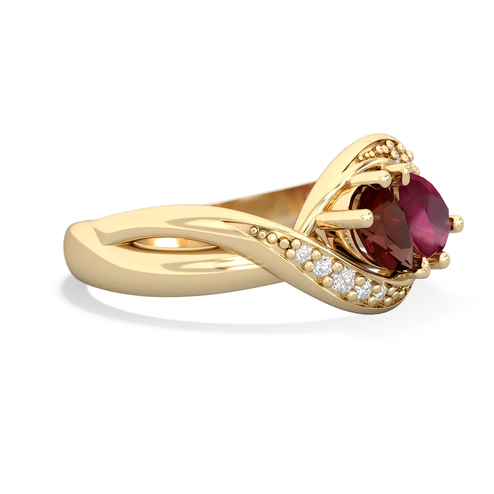 Garnet Summer Winds 14K Yellow Gold ring R5342