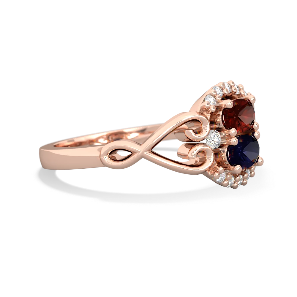 Garnet Love Nest 14K Rose Gold ring R5860