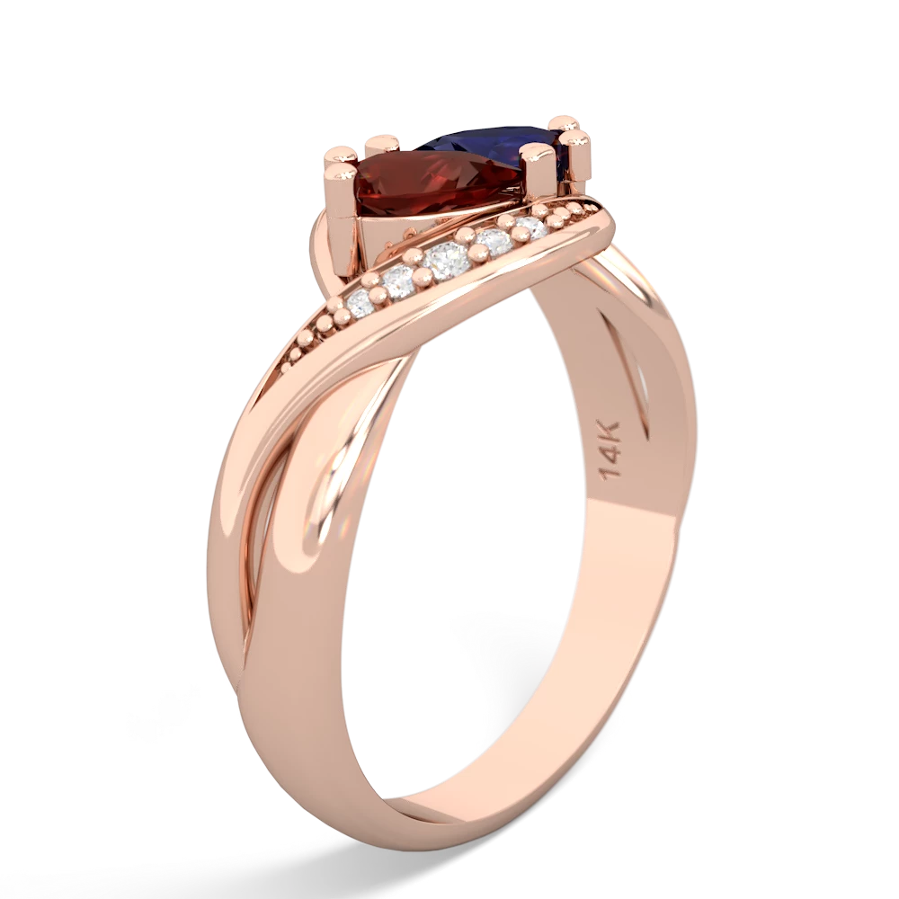 Garnet Summer Winds 14K Rose Gold ring R5342