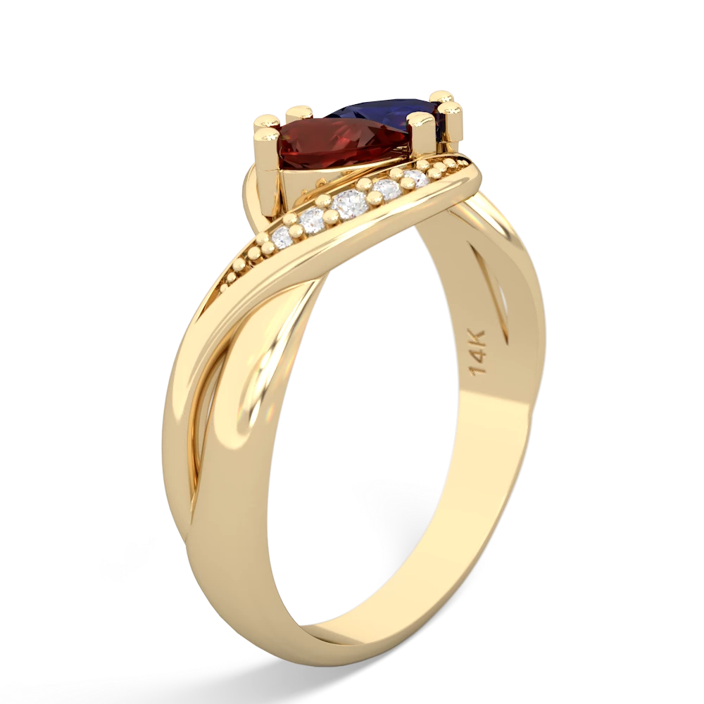 Garnet Summer Winds 14K Yellow Gold ring R5342