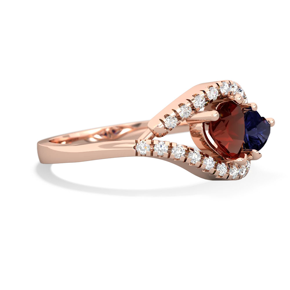 Garnet Mother And Child 14K Rose Gold ring R3010