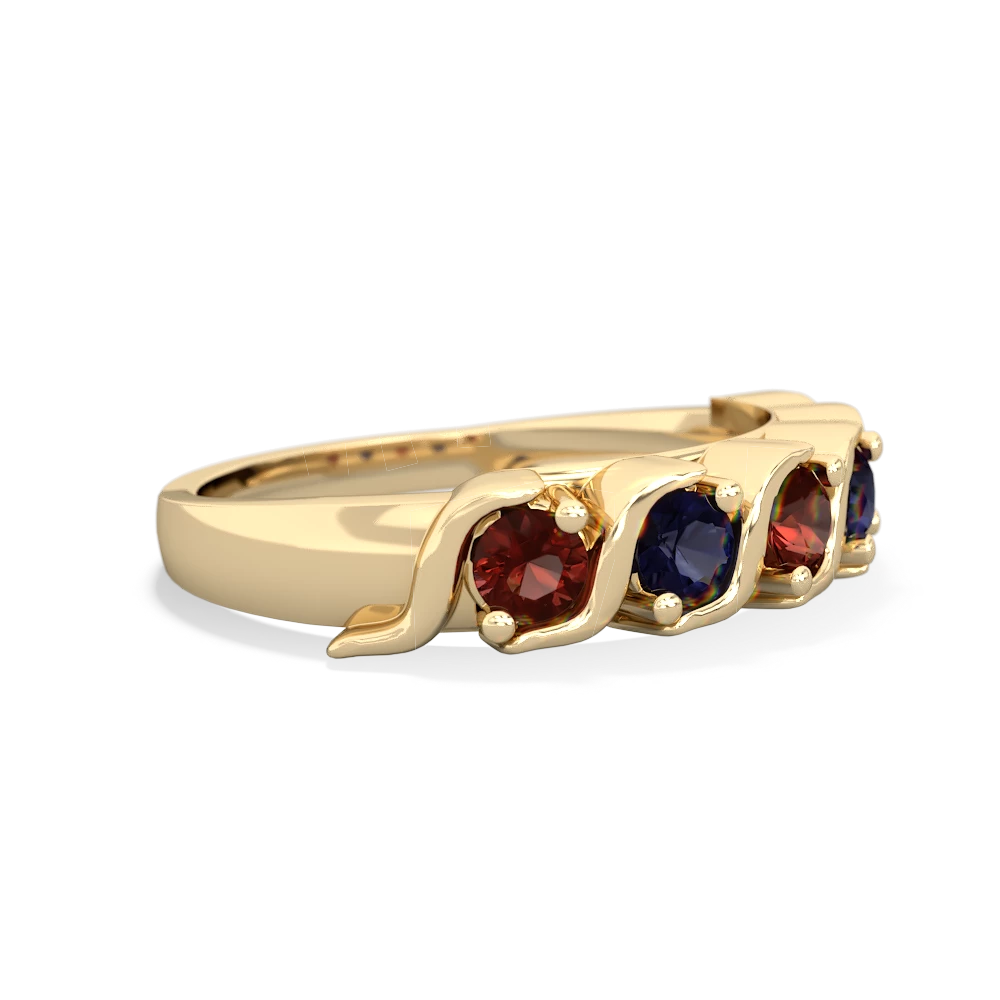 Garnet Anniversary Band 14K Yellow Gold ring R2089