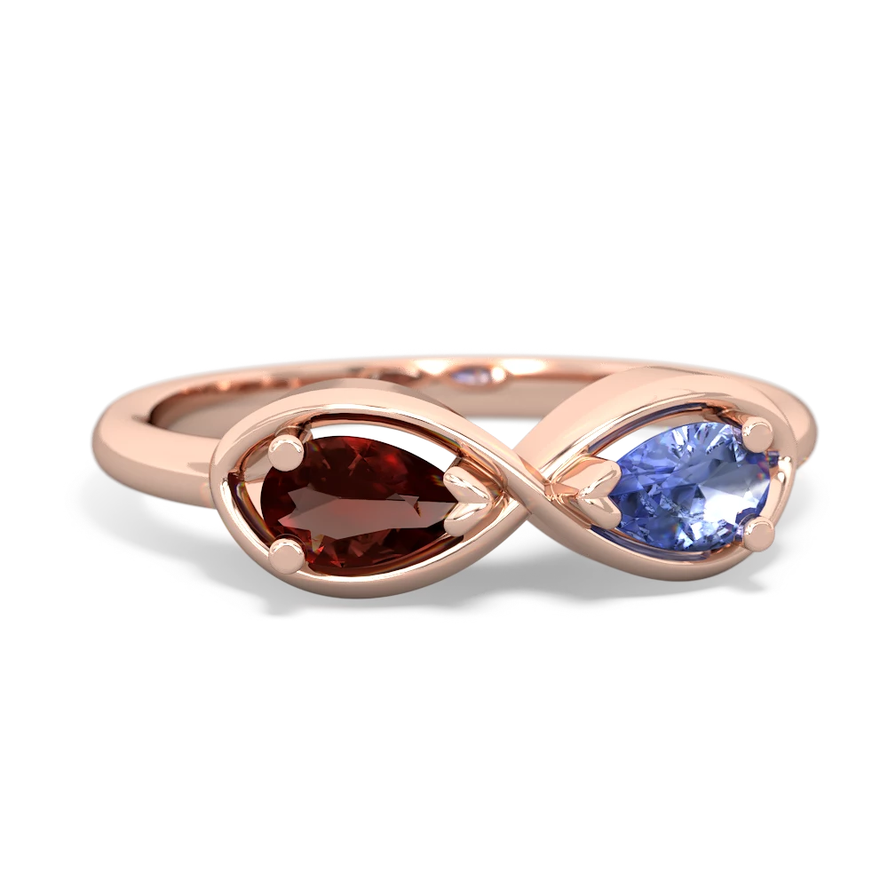 Garnet Infinity 14K Rose Gold ring R5050