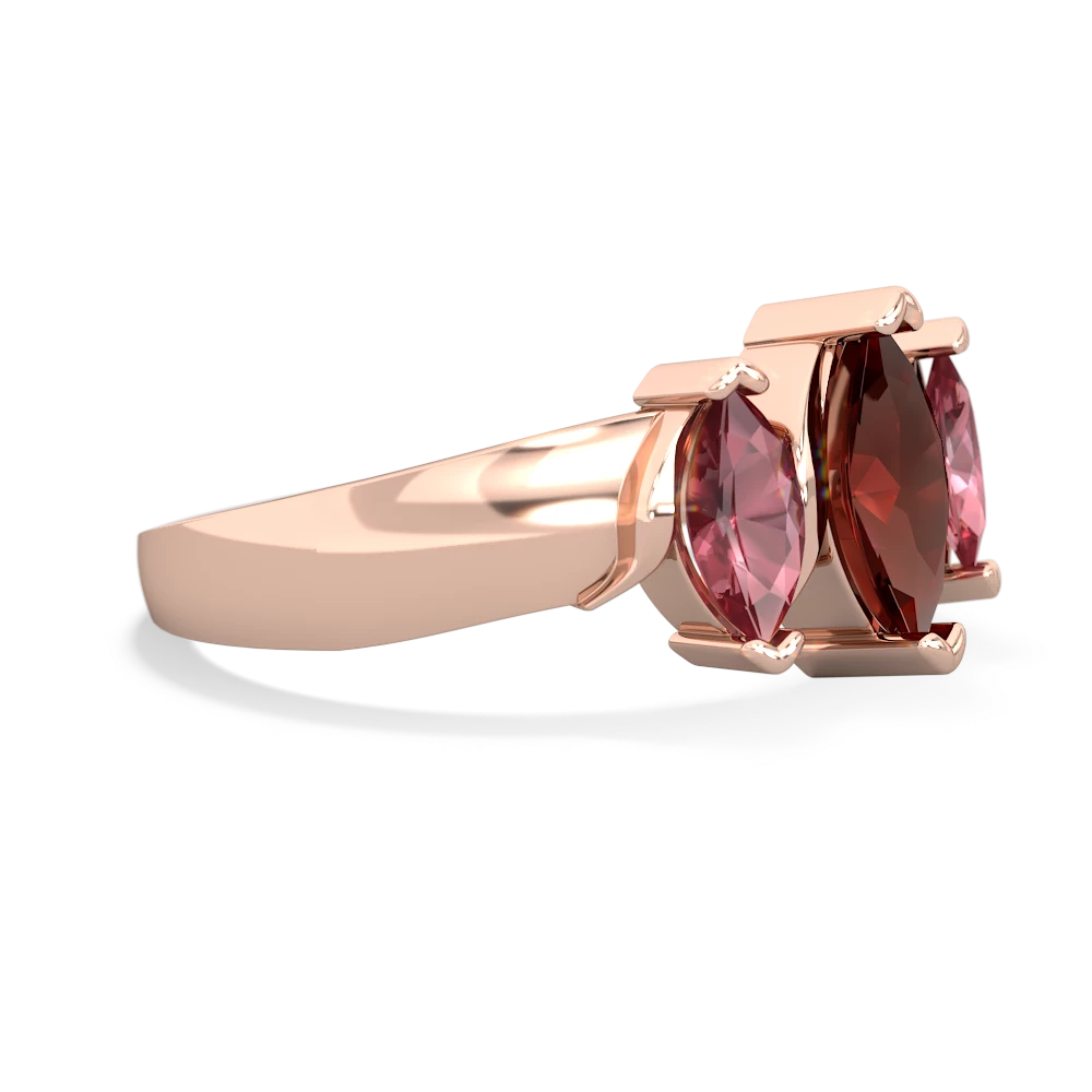 Garnet Three Peeks 14K Rose Gold ring R2433