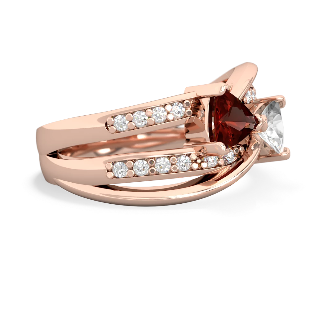 Garnet Bowtie 14K Rose Gold ring R2360