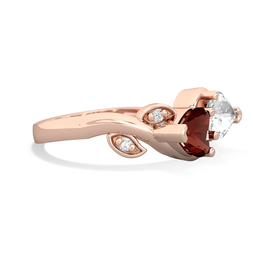 Garnet Floral Elegance 14K Rose Gold ring R5790