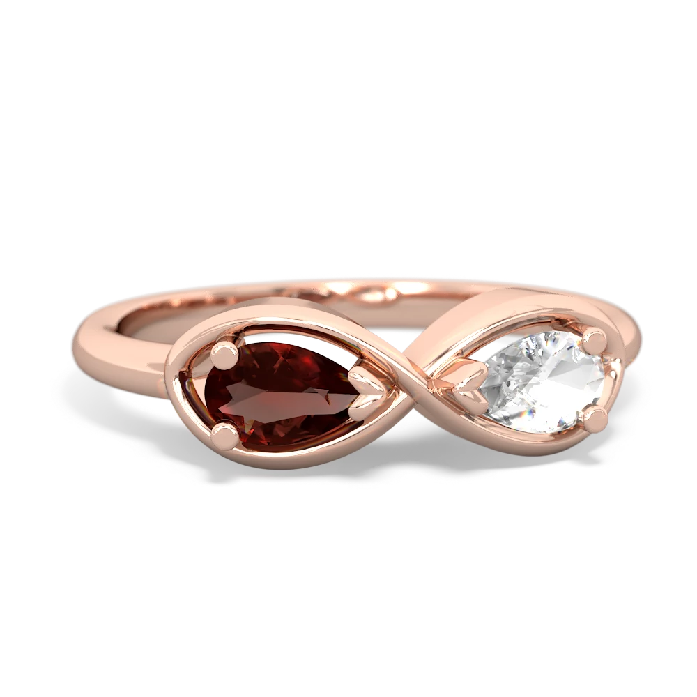 Garnet Infinity 14K Rose Gold ring R5050