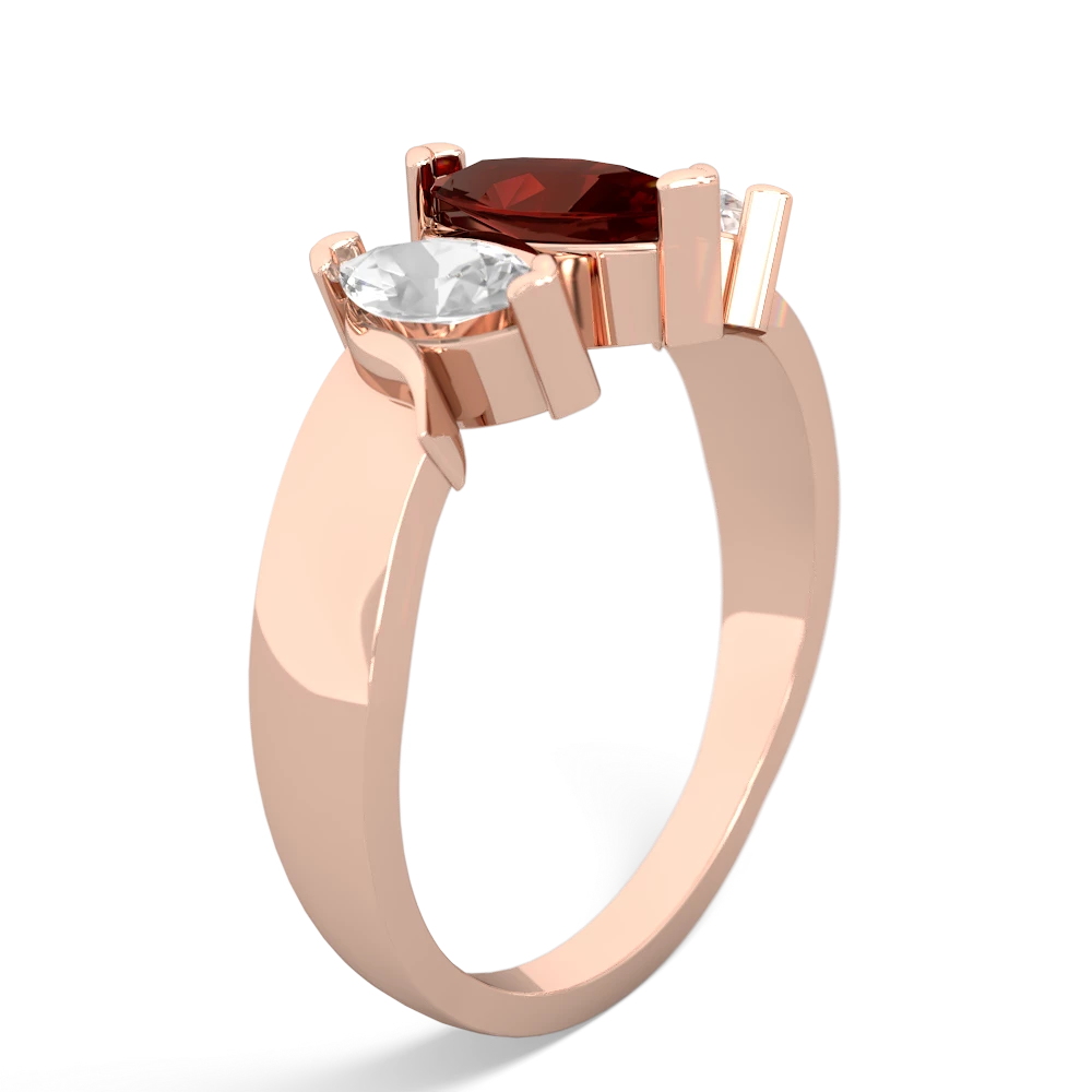 Garnet Three Peeks 14K Rose Gold ring R2433