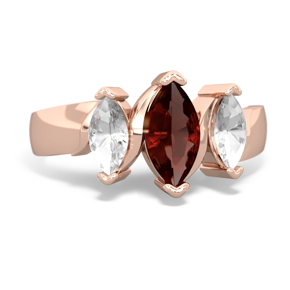 Garnet Three Peeks 14K Rose Gold ring R2433