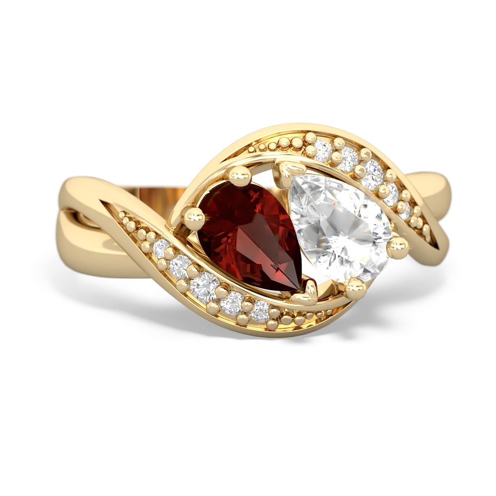 Garnet Summer Winds 14K Yellow Gold ring R5342