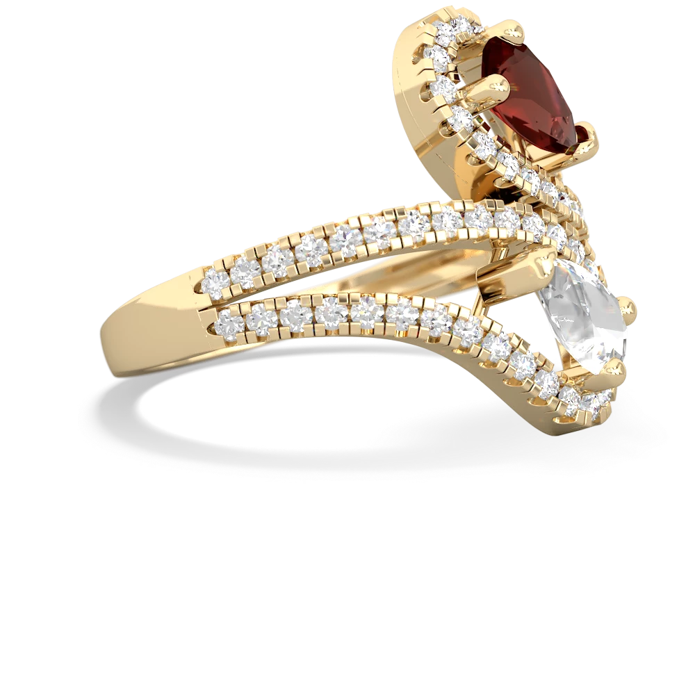 Garnet Diamond Dazzler 14K Yellow Gold ring R3000