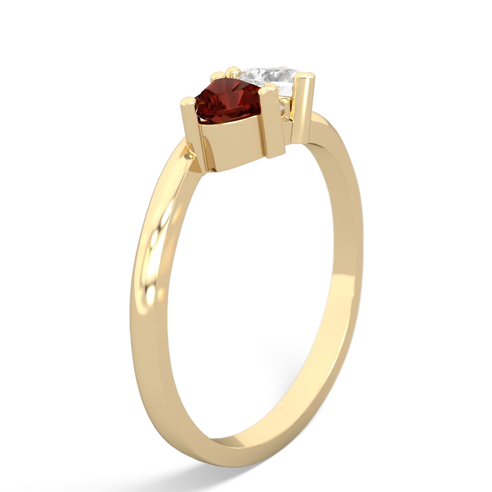 Garnet Sweethearts 14K Yellow Gold ring R5260