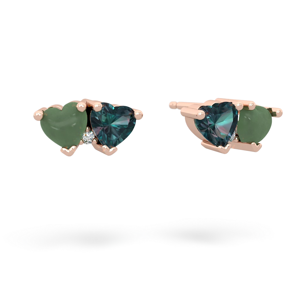 Jade Sweethearts 14K Rose Gold earrings E5260