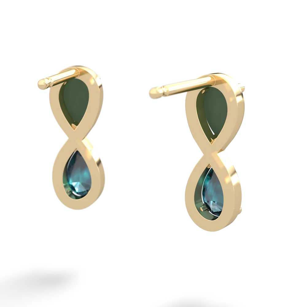 Jade Infinity 14K Yellow Gold earrings E5050