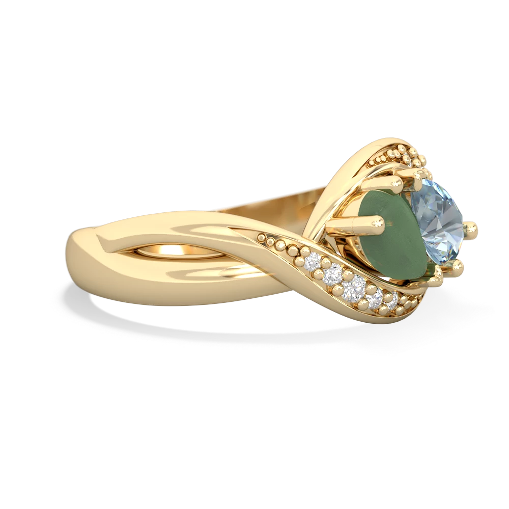 Jade Summer Winds 14K Yellow Gold ring R5342