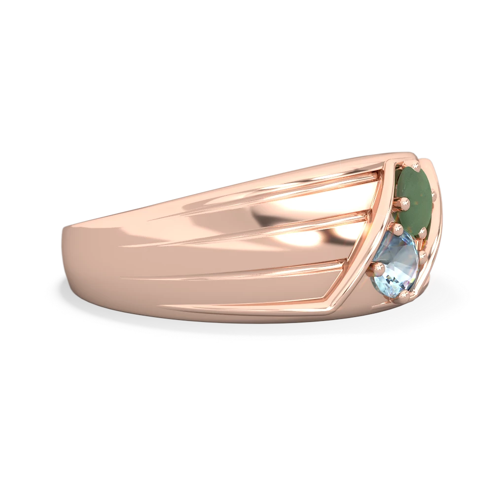 Jade Men's Streamline 14K Rose Gold ring R0460