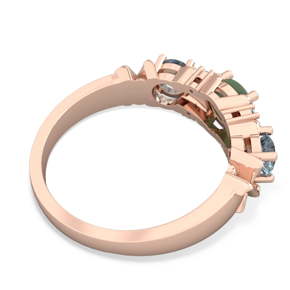 Jade Hugs And Kisses 14K Rose Gold ring R5016