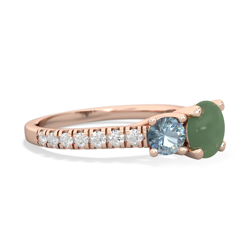 Jade Pave Trellis 14K Rose Gold ring R5500