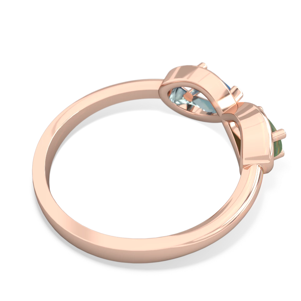 Jade Infinity 14K Rose Gold ring R5050