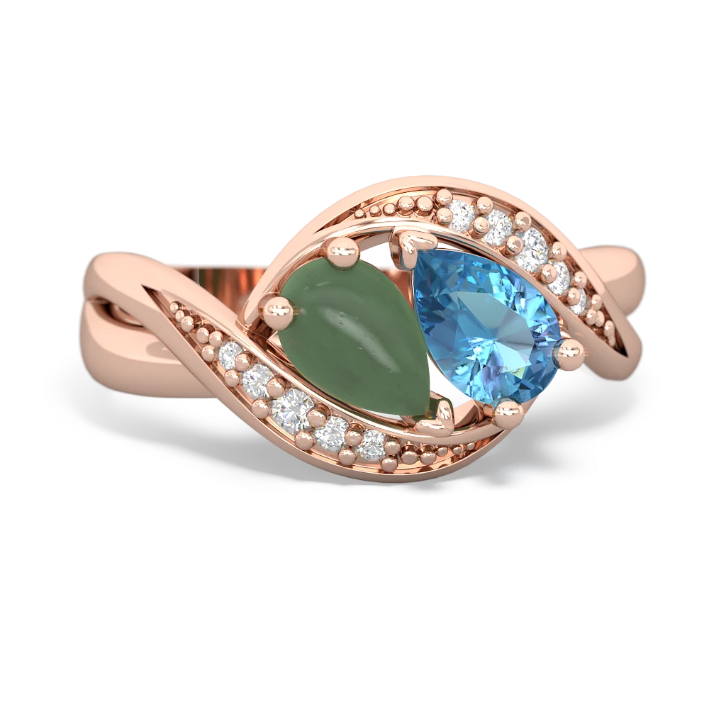 Jade Summer Winds 14K Rose Gold ring R5342