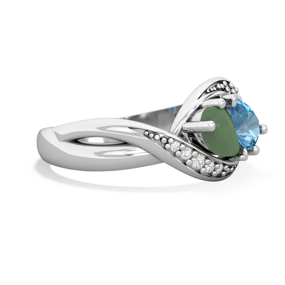 Jade Summer Winds 14K White Gold ring R5342