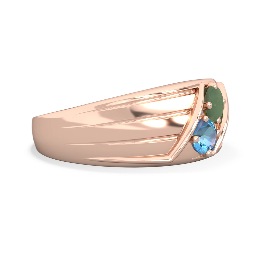 Jade Men's Streamline 14K Rose Gold ring R0460