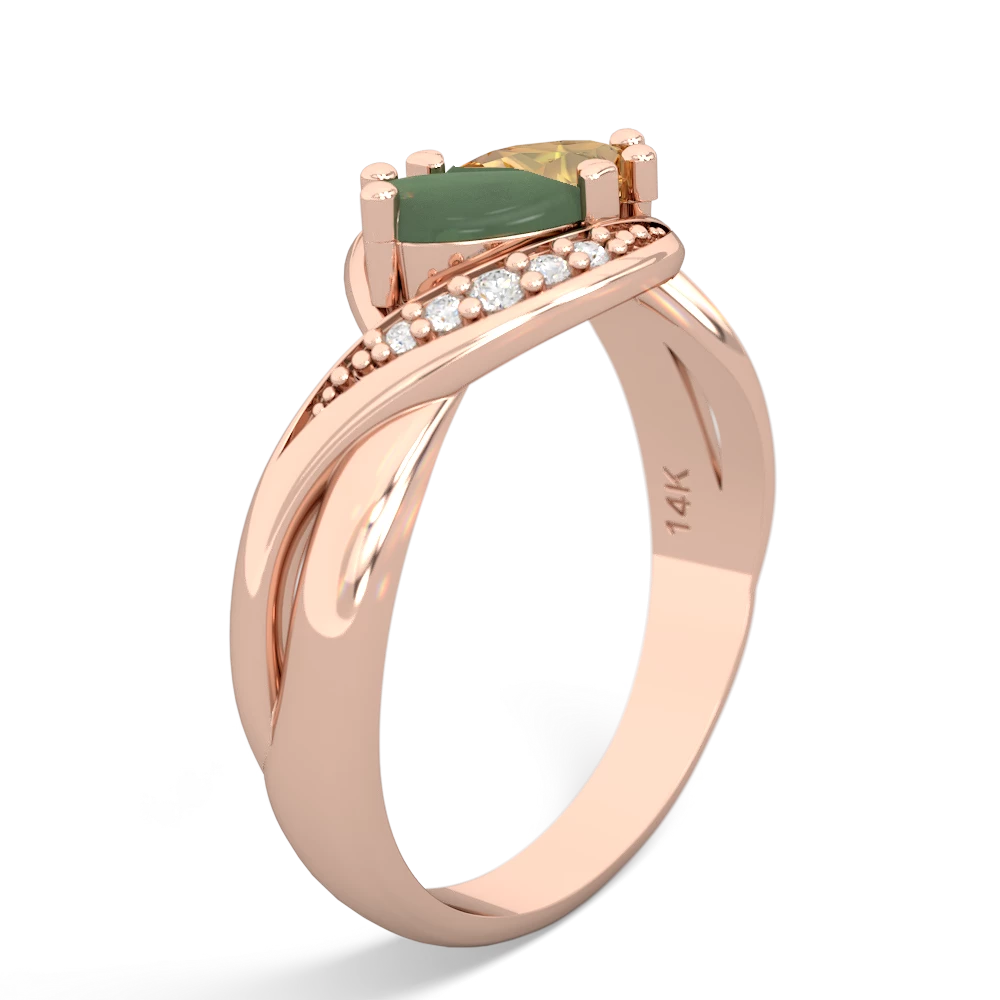 Jade Summer Winds 14K Rose Gold ring R5342