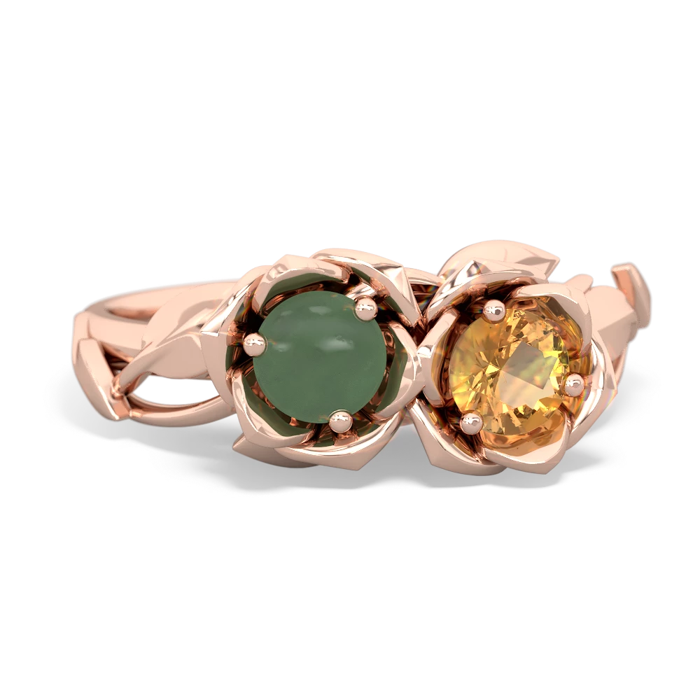 Jade Rose Garden 14K Rose Gold ring R5510