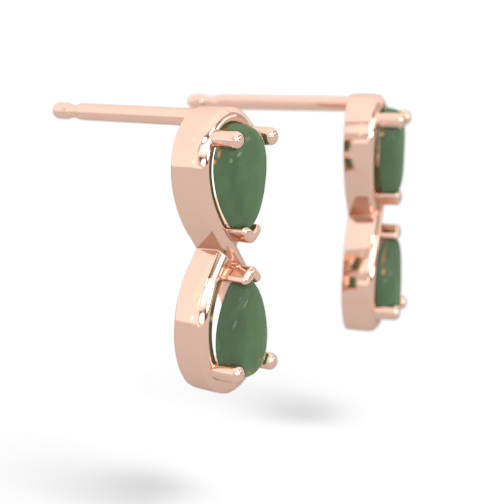 Jade Infinity 14K Rose Gold earrings E5050