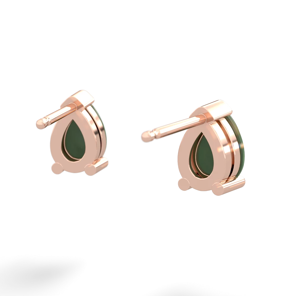 Jade Teardrop Stud 14K Rose Gold earrings E1793