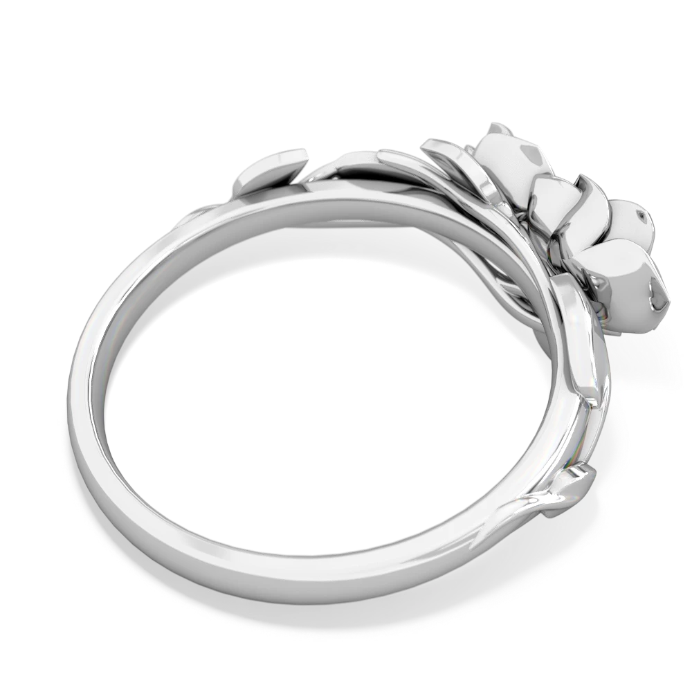 Jade Rose Garden 14K White Gold ring R5510