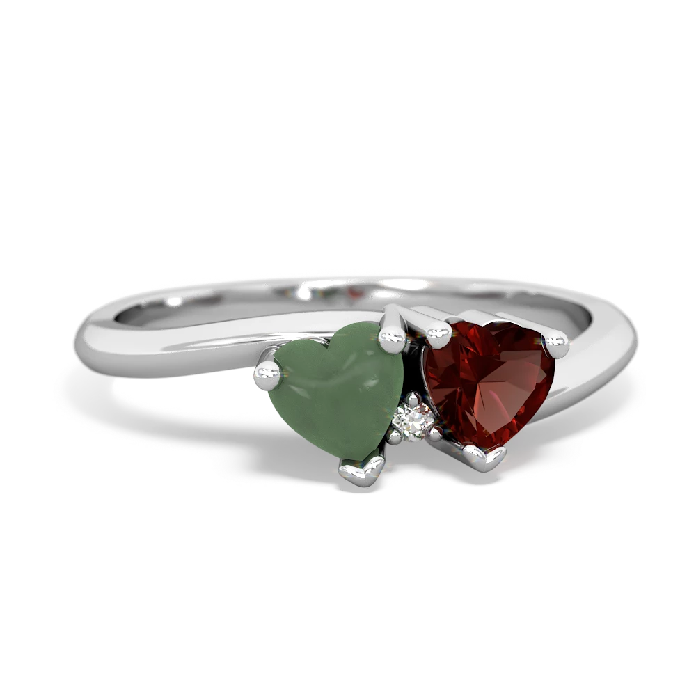 Jade Sweethearts 14K White Gold ring R5260