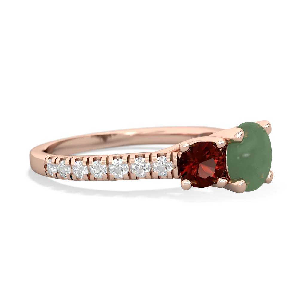 Jade Pave Trellis 14K Rose Gold ring R5500