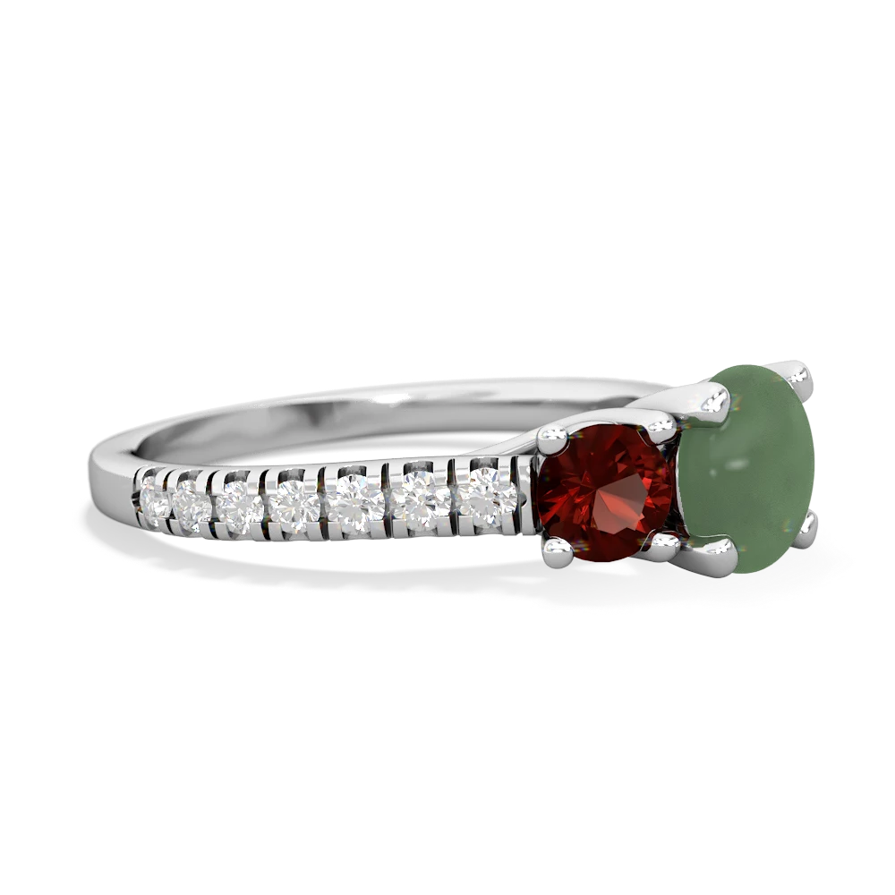 Jade Pave Trellis 14K White Gold ring R5500