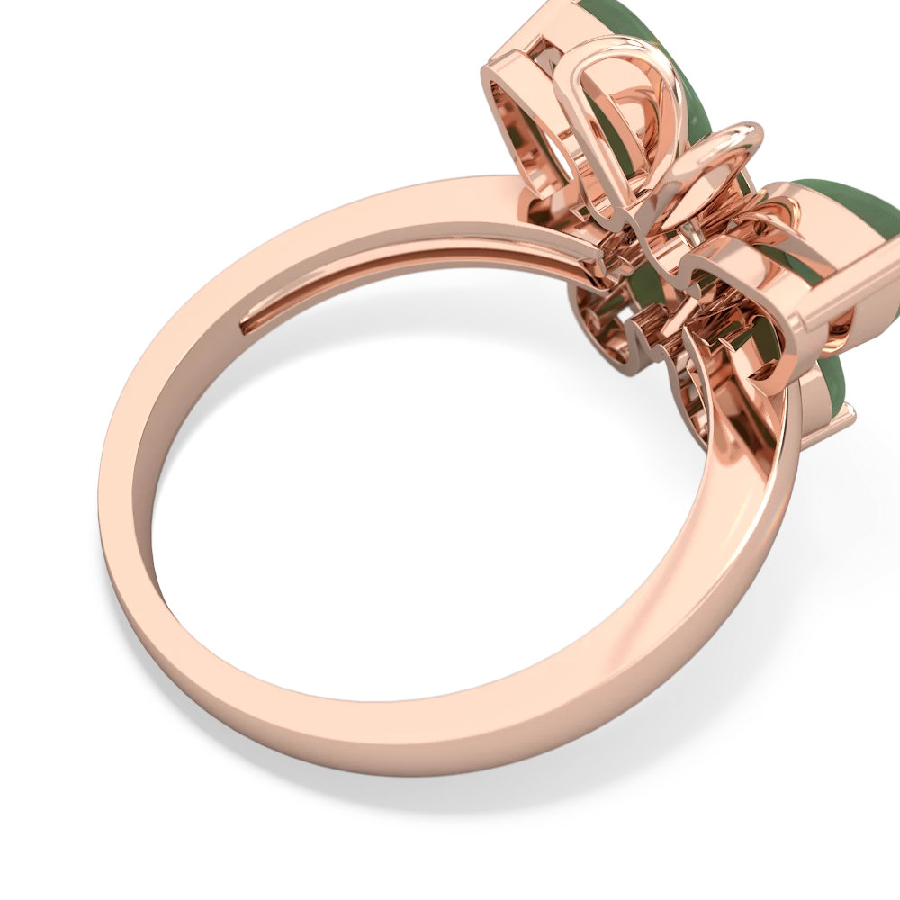 Jade Butterfly 14K Rose Gold ring R2215