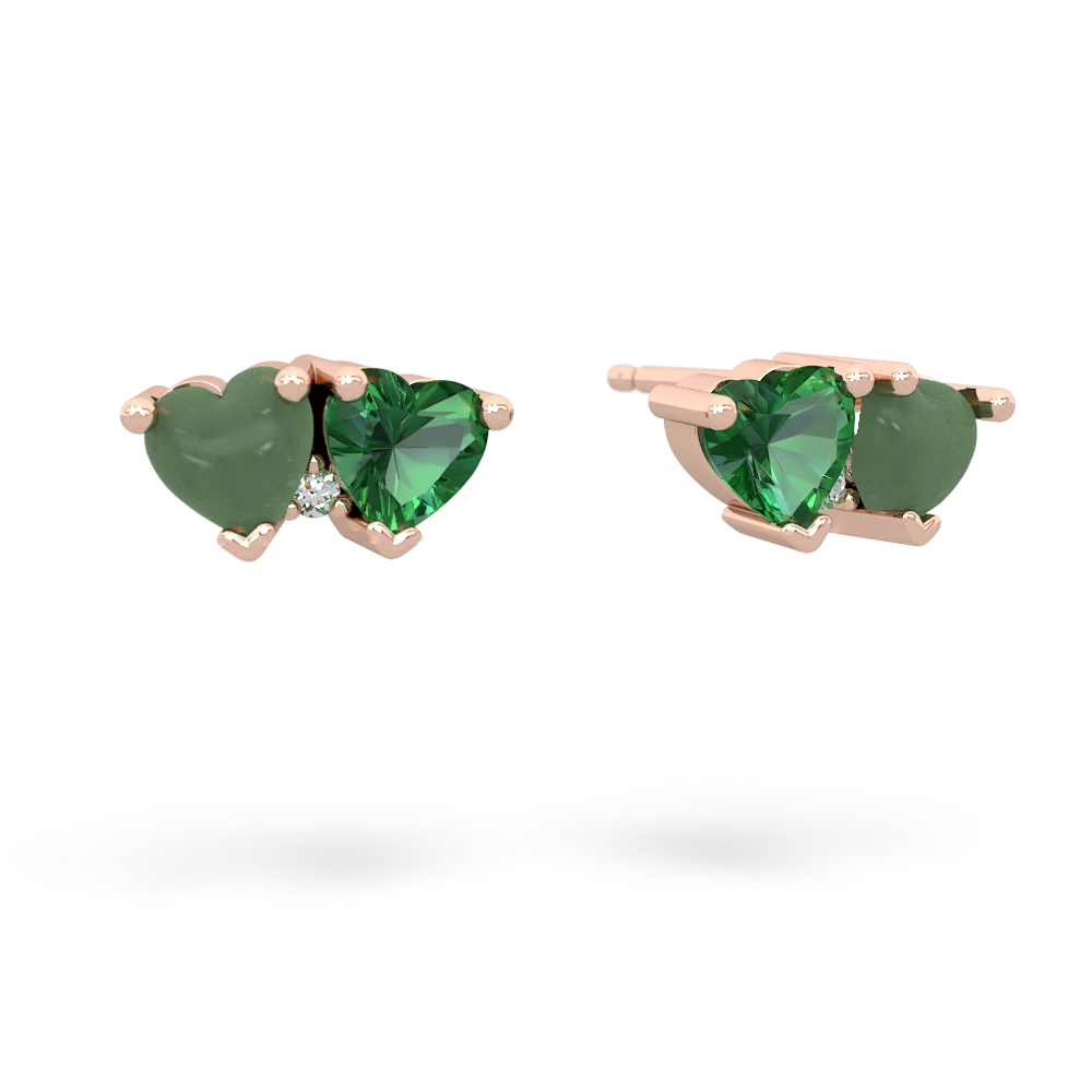 Jade Sweethearts 14K Rose Gold earrings E5260