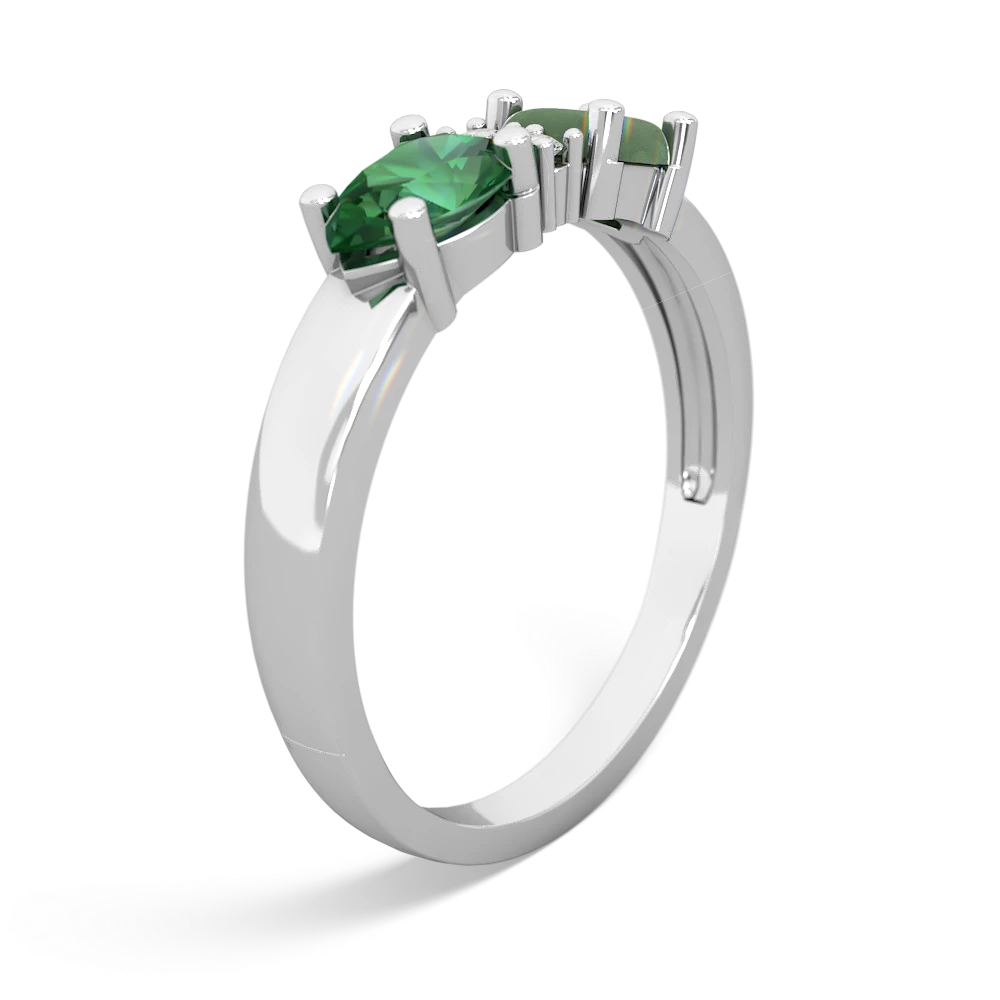 Jade Pear Bowtie 14K White Gold ring R0865