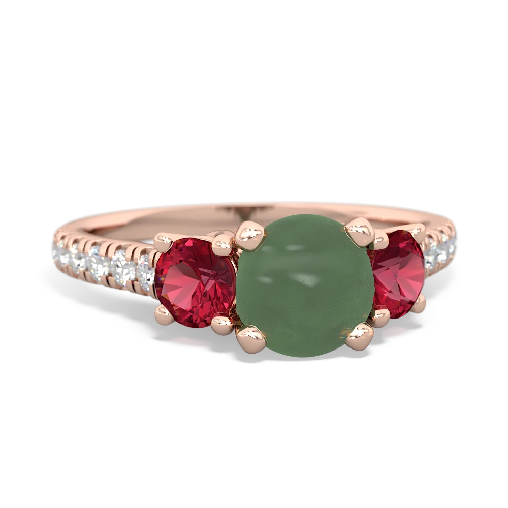 Jade Pave Trellis 14K Rose Gold ring R5500